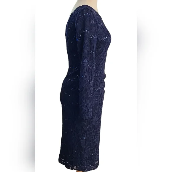 Lauren Ralph Lauren size 6 navy blue dress - Picture 2 of 10